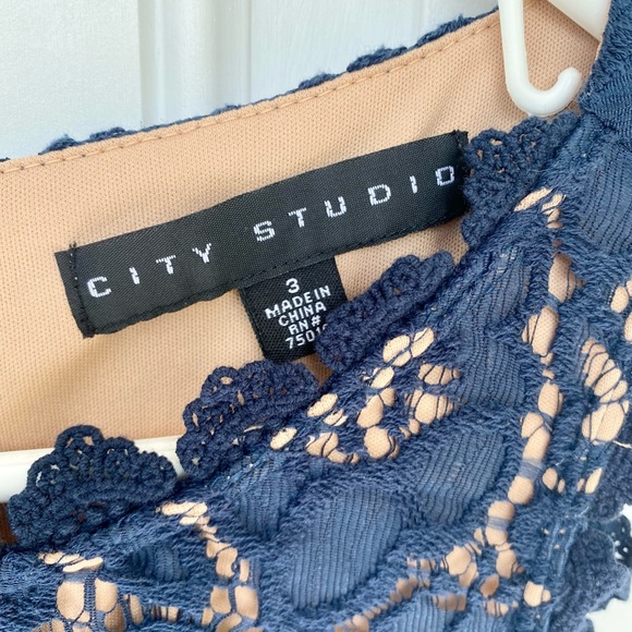 Blue Lace Dress- Size 3 - Picture 6 of 6